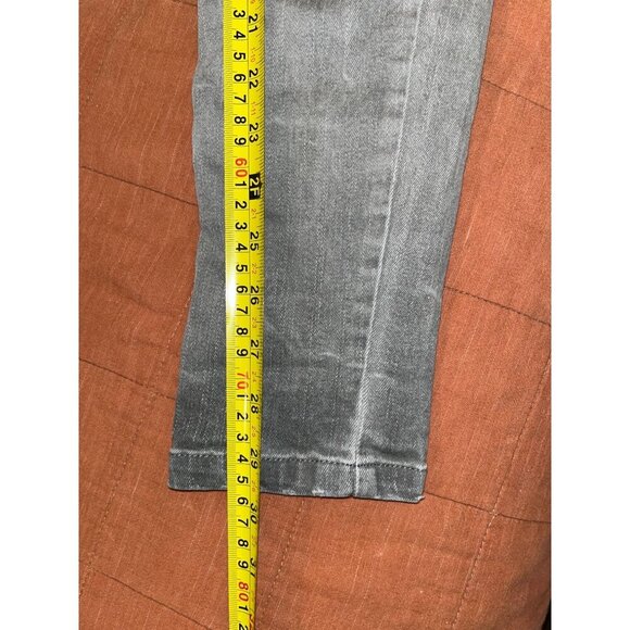Maje Gray Distressed Skinny Biker Jeans With Zipper Details Size 28 - Picture 7 of 7